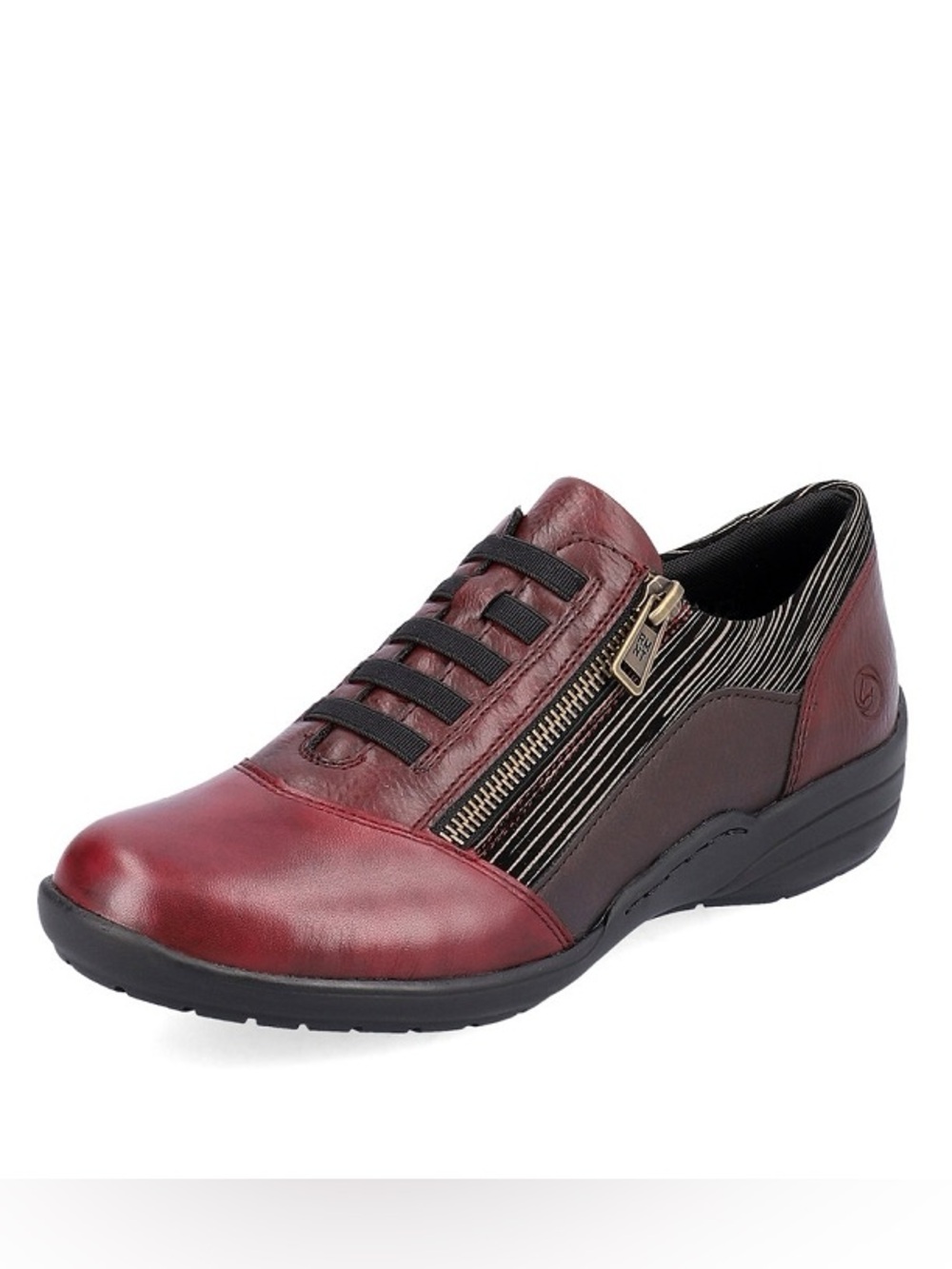 Remonte Odeon Loafer Women’s Size 36 Vino Lace Zip Casual Office Fall Clean Red